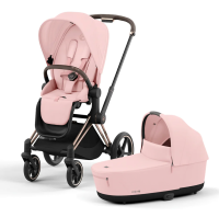 Коляска Cybex Priam IV 2 в 1 Peach Pink рама Rose Gold