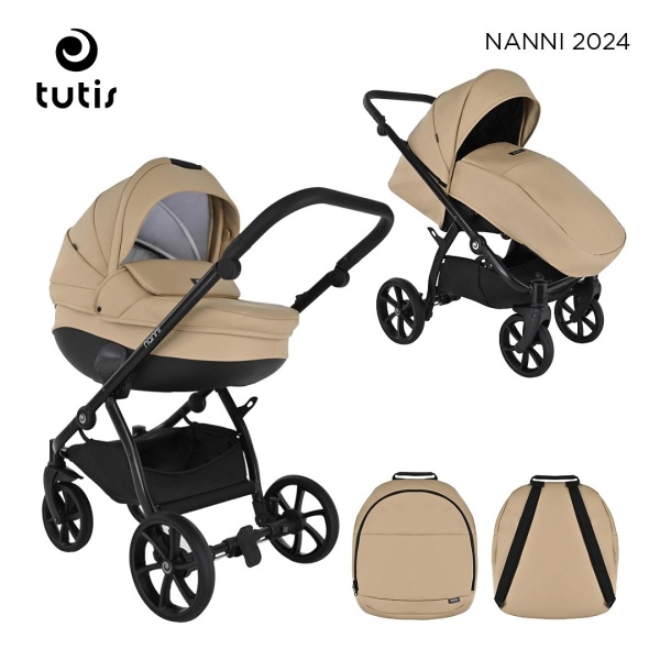 Коляска Tutis Nanni 7 2 в 1 2024 Caramel кожа