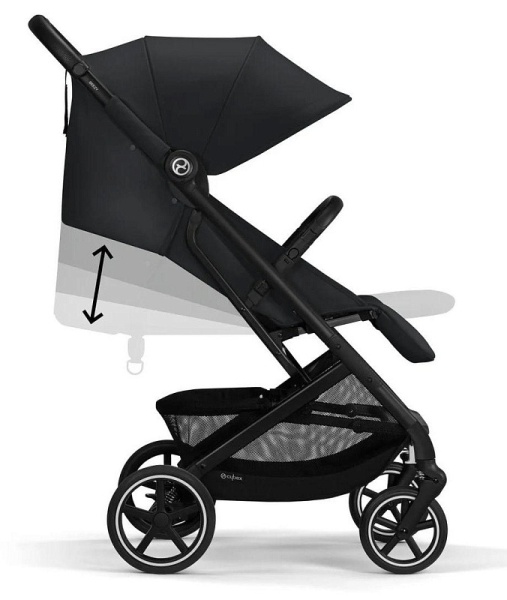 Прогулочная коляска Cybex Beezy Magic Black 2024 с дождевиком и бампером