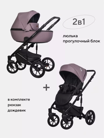 Коляска 2 в 1 Riko Basic Ozon Pastel 02 Фиолетовый