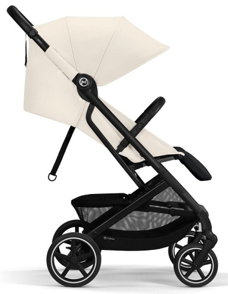 Прогулочная коляска Cybex Beezy Canvas White 2024 с дождевиком и бампером