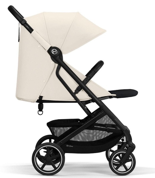 Прогулочная коляска Cybex Beezy Canvas White 2024 с дождевиком и бампером