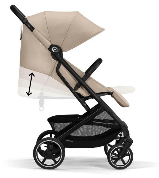 Прогулочная коляска Cybex Beezy Almond Beige 2024 с дождевиком и бампером