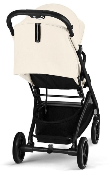 Прогулочная коляска Cybex Beezy Canvas White 2024 с дождевиком и бампером