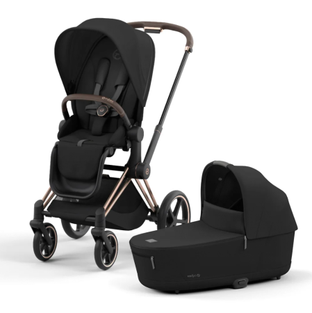 Коляска Cybex Priam IV 2 в 1 Sepia Black рама Rose Gold