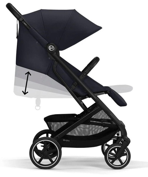 Прогулочная коляска Cybex Beezy Dark Blue 2024 с дождевиком и бампером