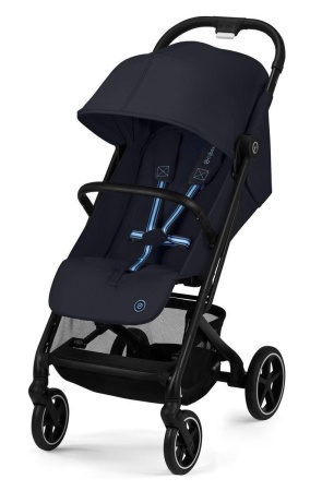 Прогулочная коляска Cybex Beezy Dark Blue 2024 с дождевиком и бампером